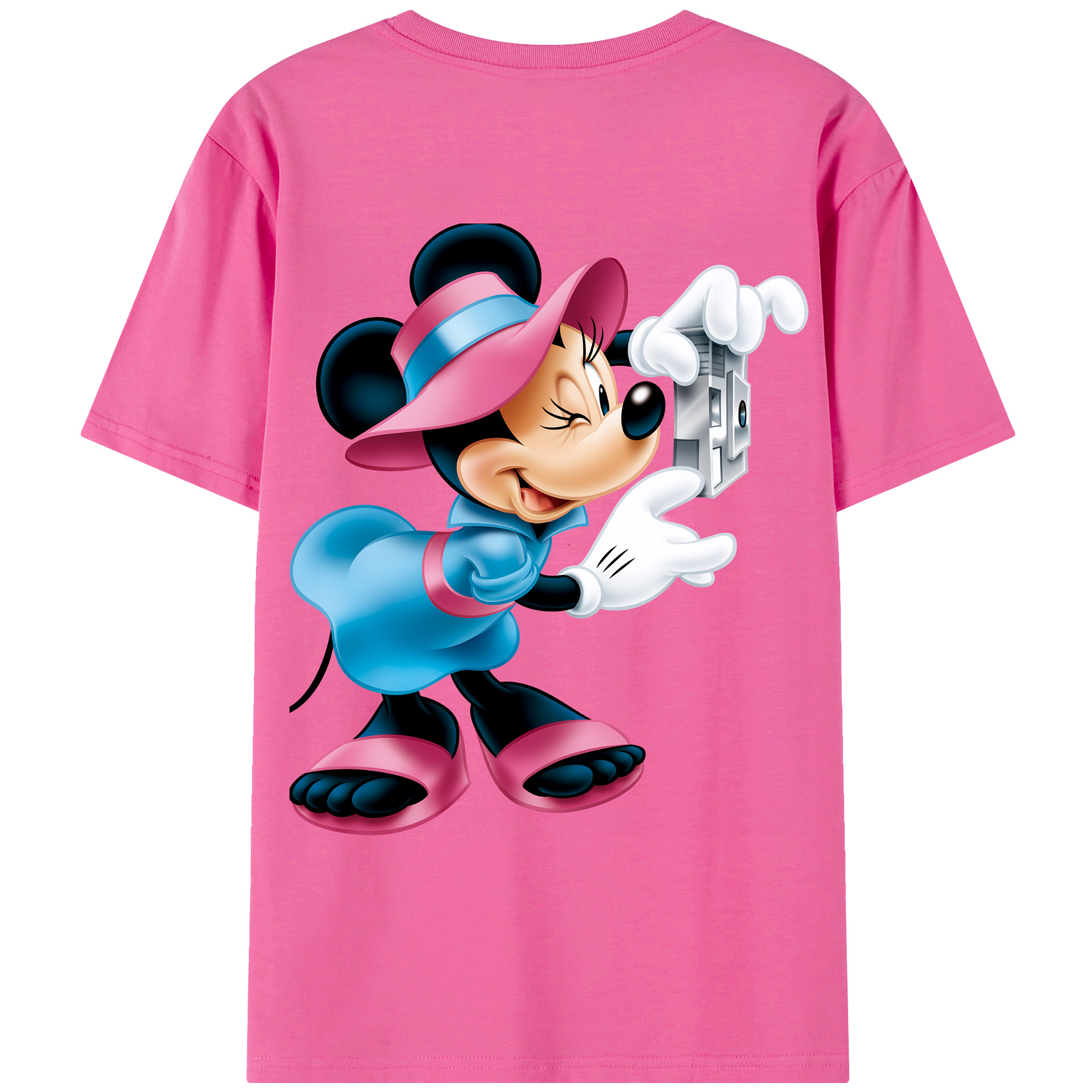 （画像用） ミッキーマウス Mickey Mouse レディース半袖Tシャツ(バックプリント)